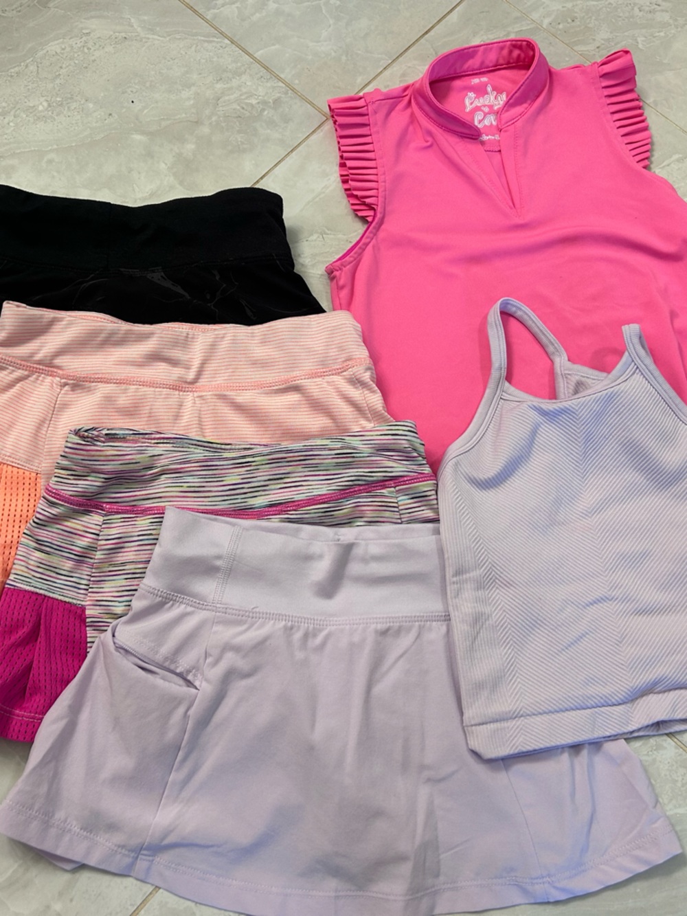all in motion Girls Active Mix & Match Set in Pink, Black, Lavender